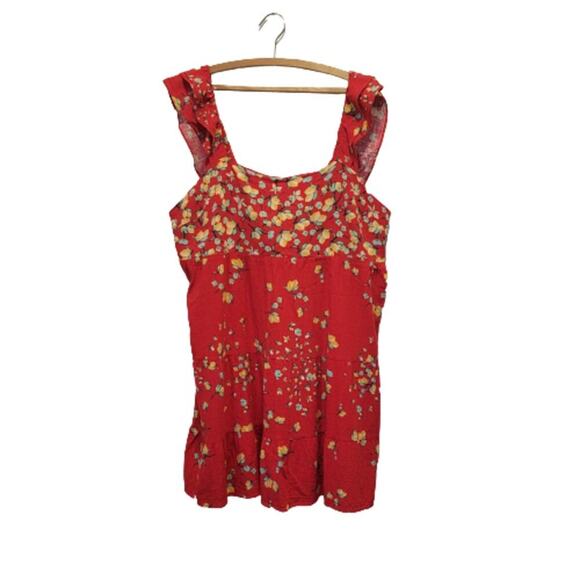 Lemon Print Linen Blend Mini Dress - Picture 2 of 7